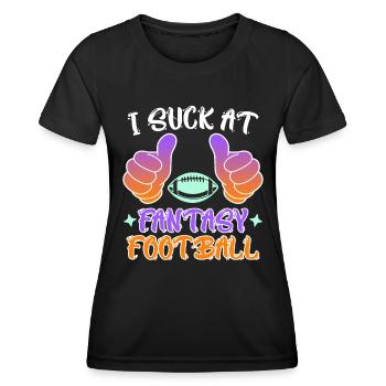 Ich sucer à Fantasy Football Loser - T-shirt sport Femme - noir - Devant - AI Model Female 172 light (172cm)