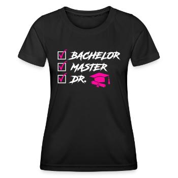 To Do List Enfin Docteur Doctorat - T-shirt sport Femme - noir - Devant - AI Model Female 172 light (172cm)
