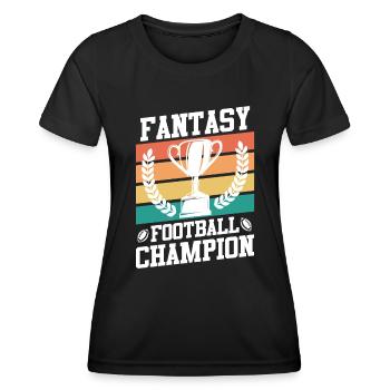 Fantasy Football Champion Fantasy Football Champ - Women's Functional T-Shirt - black - Front - AI Model Female 172 light (172cm)