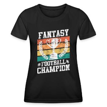 Fantasy Football Champion Fantasy Football Champ - Frauen Funktions-T-Shirt - Schwarz - Vorne - AI Model Female 172 light (172cm)