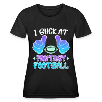 Ich sucer à Fantasy Football Loser - T-shirt sport Femme - noir - Devant - AI Model Female 172 light (172cm)