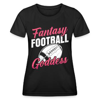 Fantasy Football Göttin Damen Fantasy Football - Frauen Funktions-T-Shirt - Schwarz - Vorne - AI Model Female 172 light (172cm)