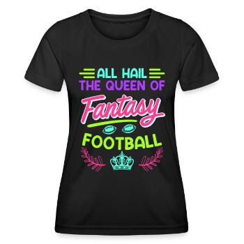Königin des Fantasy Football - Frauen Funktions-T-Shirt - Schwarz - Vorne - AI Model Female 172 light (172cm)