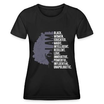 Woman Power Black Woman African Woman - Women's Functional T-Shirt - black - Front - AI Model Female 172 light (172cm)