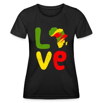 Africa Love Africa Love Africa - Women's Functional T-Shirt - black - Front - AI Model Female 172 light (172cm)