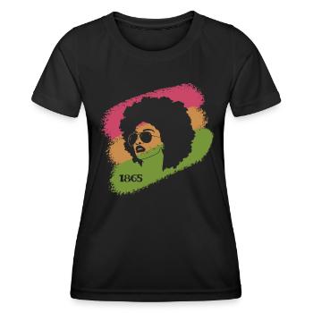 Juneteenth 1865 African American African woman - Women's Functional T-Shirt - black - Front - AI Model Female 172 light (172cm)