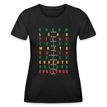 Black History Martin Luther King Afrika - Frauen Funktions-T-Shirt - Schwarz - Vorne - AI Model Female 172 light (172cm)