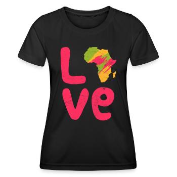 Africa Love Africa Love Africa - Women's Functional T-Shirt - black - Front - AI Model Female 172 light (172cm)