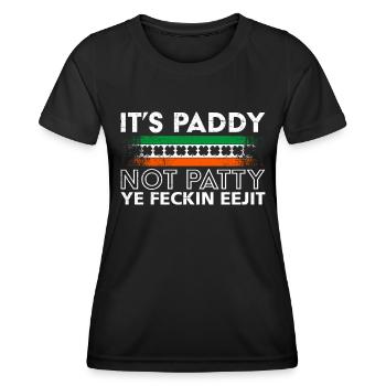 C’est Paddy, pas Patty St. Patrick’s Day Irlande - T-shirt sport Femme - noir - Devant - AI Model Female 172 light (172cm)