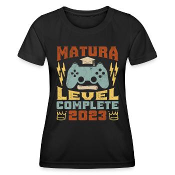 Matura 2023 Maturité complète - T-shirt sport Femme - noir - Devant - AI Model Female 172 light (172cm)
