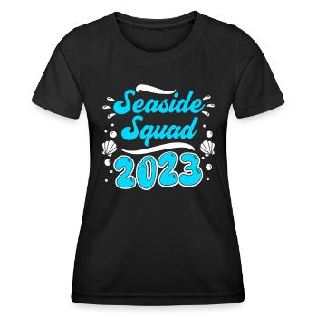 Seaside Squad 2023 Holiday with friends Party - Women's Functional T-Shirt - black - Front - AI Model Female 172 light (172cm)