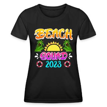 Beach Squad 2023 Vacation with Friends Spring Break - Women's Functional T-Shirt - black - Front - AI Model Female 172 light (172cm)