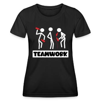Teamwork Sommerurlaub mit Freunden Spring Break - Frauen Funktions-T-Shirt - Schwarz - Vorne - AI Model Female 172 light (172cm)