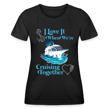 Croisière ensemble Vacances de printemps - T-shirt sport Femme - noir - Devant - AI Model Female 172 light (172cm)