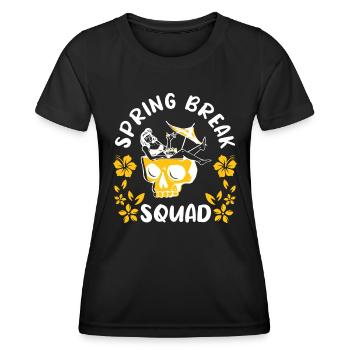 Spring Break Squad Sommerferien Spring Break - Frauen Funktions-T-Shirt - Schwarz - Vorne - AI Model Female 172 light (172cm)