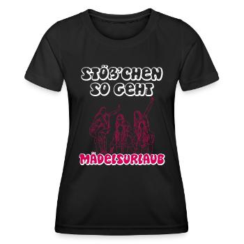 Stößchen so geht Mädelsurlaub Girls Spring Break - Frauen Funktions-T-Shirt - Schwarz - Vorne - AI Model Female 172 light (172cm)