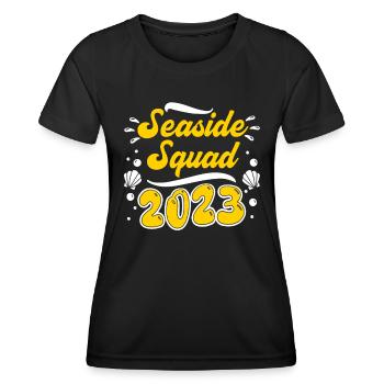 Seaside Squad 2023 Holiday with friends Party - Women's Functional T-Shirt - black - Front - AI Model Female 172 light (172cm)