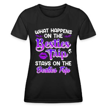 Beasties Trip Friends Summer Holiday Spring Break - Women's Functional T-Shirt - black - Front - AI Model Female 172 light (172cm)