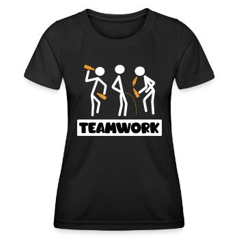 Teamwork Sommerurlaub mit Freunden Spring Break - Frauen Funktions-T-Shirt - Schwarz - Vorne - AI Model Female 172 light (172cm)