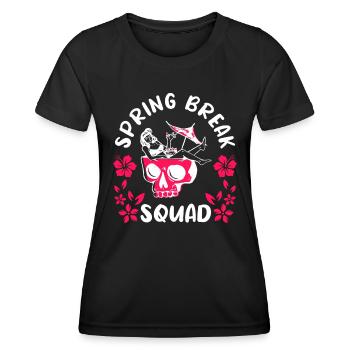 Spring Break Squad Sommerferien Spring Break - Frauen Funktions-T-Shirt - Schwarz - Vorne - AI Model Female 172 light (172cm)