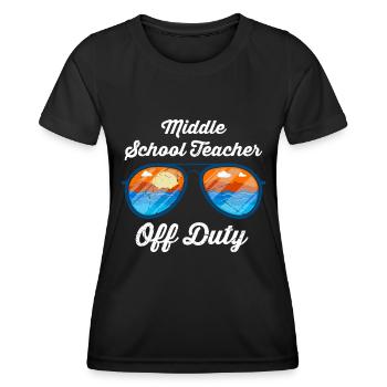 Middle School Class Teacher off duty Holiday Teacher - Women's Functional T-Shirt - black - Front - AI Model Female 172 light (172cm)