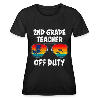 Professeur de classe de deuxième classe en congé Professeur de vacances - T-shirt sport Femme - noir - Devant - AI Model Female 172 light (172cm)