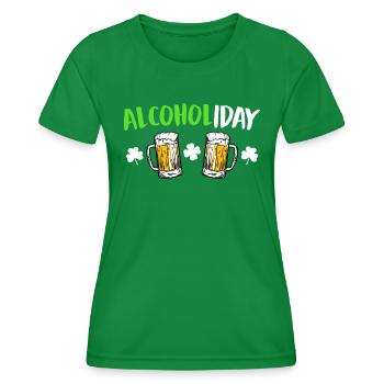 Alcoholiday St. Patricks Day - Frauen Funktions-T-Shirt - Kelly Green - Vorne - AI Model Female 172 dark (172cm)
