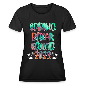 Spring Break Squad Sommerferien Spring Break - Frauen Funktions-T-Shirt - Schwarz - Vorne - AI Model Female 172 light (172cm)
