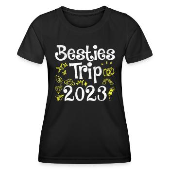 Besties Trip 2023 Summer Vacation 2023 Spring Break - Women's Functional T-Shirt - black - Front - AI Model Female 172 light (172cm)