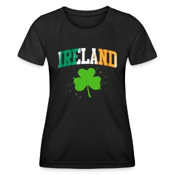 Irland Kleeblatt irischer St. Patrick’s Day - Frauen Funktions-T-Shirt - Schwarz - Vorne - AI Model Female 172 light (172cm)