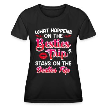 Beasties Trip Friends Summer Holiday Spring Break - Women's Functional T-Shirt - black - Front - AI Model Female 172 light (172cm)