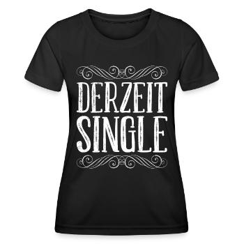 Derzeit Single Ich bin Single Party - Frauen Funktions-T-Shirt - Schwarz - Vorne - AI Model Female 172 light (172cm)