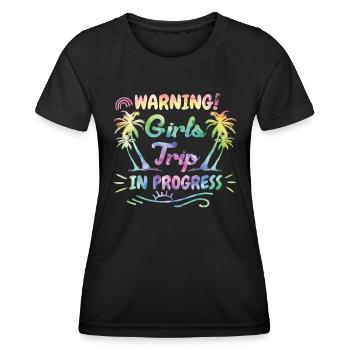 Attention Strip pour filles sur la route Girls Spring Break - T-shirt sport Femme - noir - Devant - AI Model Female 172 light (172cm)