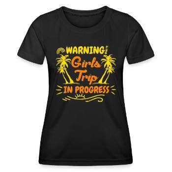 Attention Strip pour filles sur la route Girls Spring Break - T-shirt sport Femme - noir - Devant - AI Model Female 172 light (172cm)