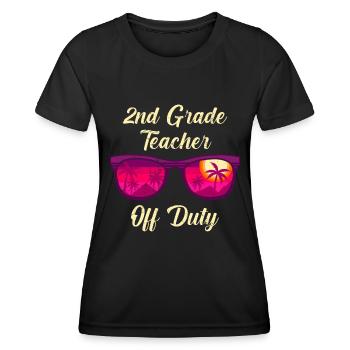 Professeur de classe de deuxième classe en congé Professeur de vacances - T-shirt sport Femme - noir - Devant - AI Model Female 172 light (172cm)