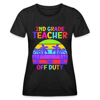 Zweite Klasse Klassenlehrer auf Ferien Lehrer - Frauen Funktions-T-Shirt - Schwarz - Vorne - AI Model Female 172 light (172cm)