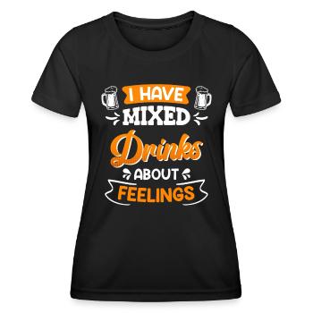 Party Mixed drinks Feelings Friends Party - Women's Functional T-Shirt - black - Front - AI Model Female 172 light (172cm)