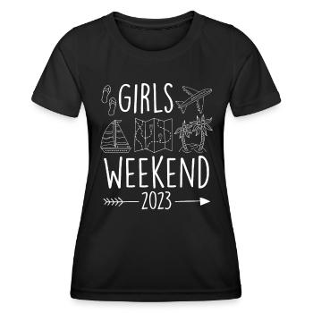 Mädelswochenende Girls Weekend 2023 Spring Break - T-shirt sport Femme - noir - Devant - AI Model Female 172 light (172cm)