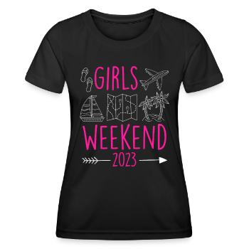 Mädelswochenende Girls Weekend 2023 Spring Break - T-shirt sport Femme - noir - Devant - AI Model Female 172 light (172cm)