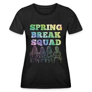 Spring Break Squad Sommerferien Spring Break - Frauen Funktions-T-Shirt - Schwarz - Vorne - AI Model Female 172 light (172cm)