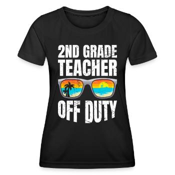 Professeur de classe de deuxième classe en congé Professeur de vacances - T-shirt sport Femme - noir - Devant - AI Model Female 172 light (172cm)