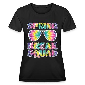 Spring Break Squad Sommerferien Spring Break - Frauen Funktions-T-Shirt - Schwarz - Vorne - AI Model Female 172 light (172cm)