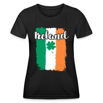 Irland Kleeblatt St. Patrick’s Day - Frauen Funktions-T-Shirt - Schwarz - Vorne - AI Model Female 172 light (172cm)