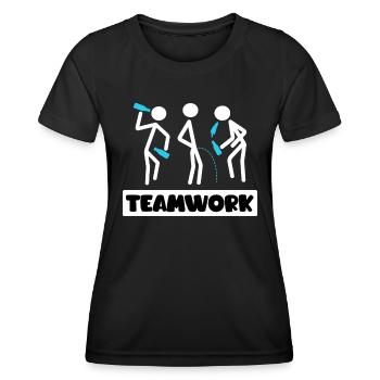 Teamwork Sommerurlaub mit Freunden Spring Break - Frauen Funktions-T-Shirt - Schwarz - Vorne - AI Model Female 172 light (172cm)