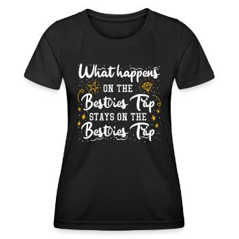 Beasties Trip Holiday with Friends Spring Break - Women's Functional T-Shirt - black - Front - AI Model Female 172 light (172cm)