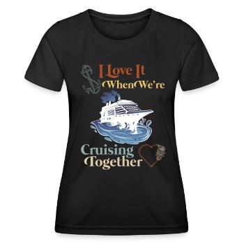 Cruising Together Cruise Holiday Spring Break - Women's Functional T-Shirt - black - Front - AI Model Female 172 light (172cm)