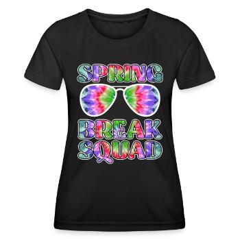Spring Break Squad Sommerferien Spring Break - Frauen Funktions-T-Shirt - Schwarz - Vorne - AI Model Female 172 light (172cm)
