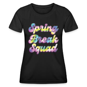 Spring Break Squad Sommerurlaub Spring Break - Frauen Funktions-T-Shirt - Schwarz - Vorne - AI Model Female 172 light (172cm)