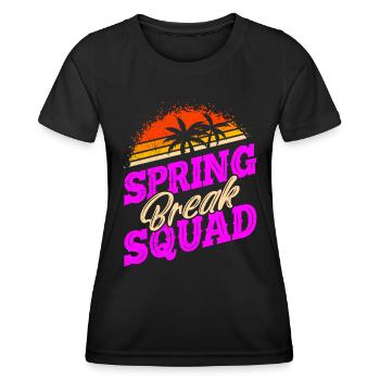 Spring Break Squad Urlaub Freunde Spring Break - Frauen Funktions-T-Shirt - Schwarz - Vorne - AI Model Female 172 light (172cm)