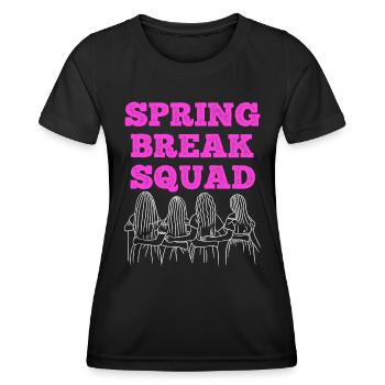 Spring Break Squad Sommerferien Spring Break - Frauen Funktions-T-Shirt - Schwarz - Vorne - AI Model Female 172 light (172cm)